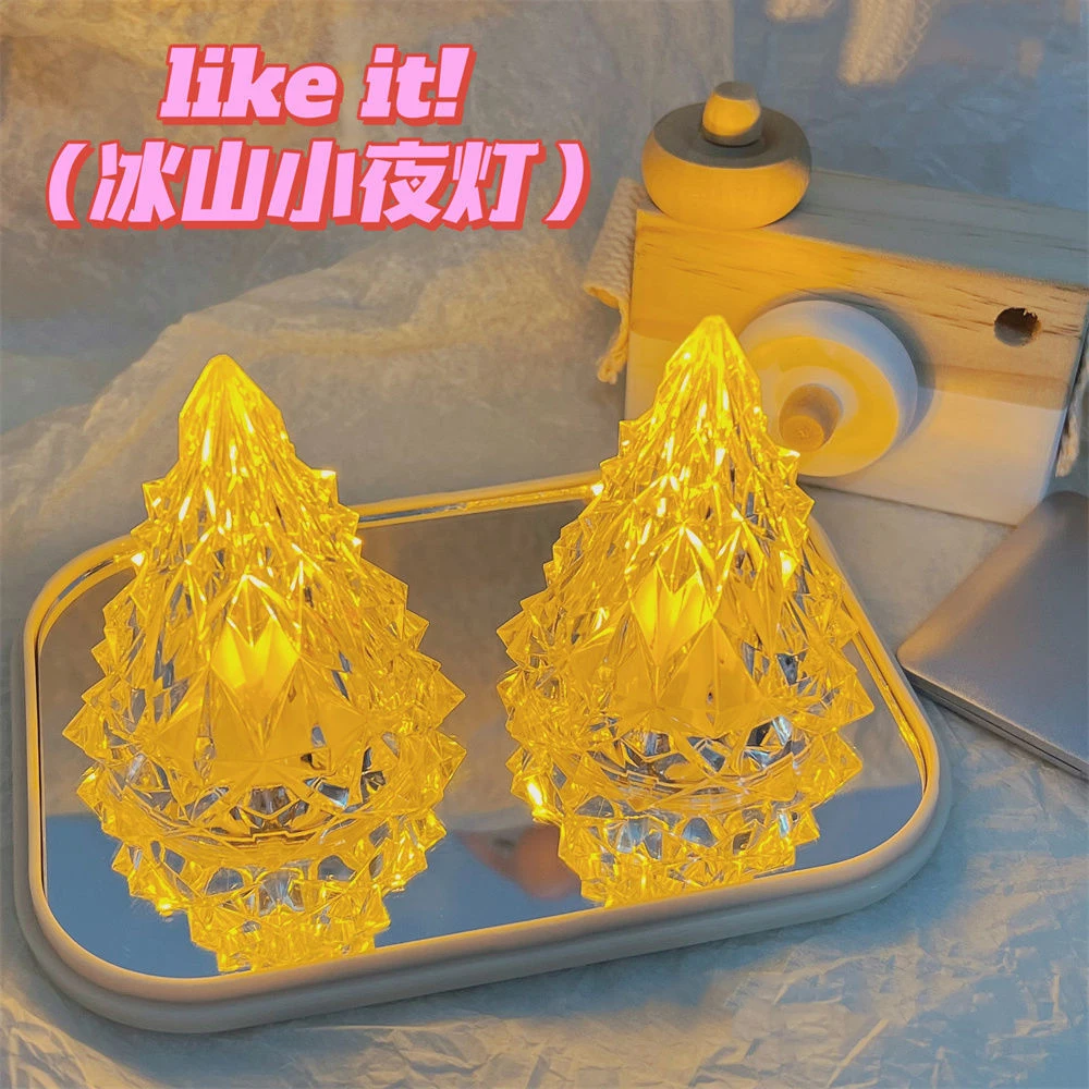 

Ins Iceberg Snow Mountain Small Night Light Creative Atmosphere Lamp Display Birthday Bedroom Mini Led Night Light