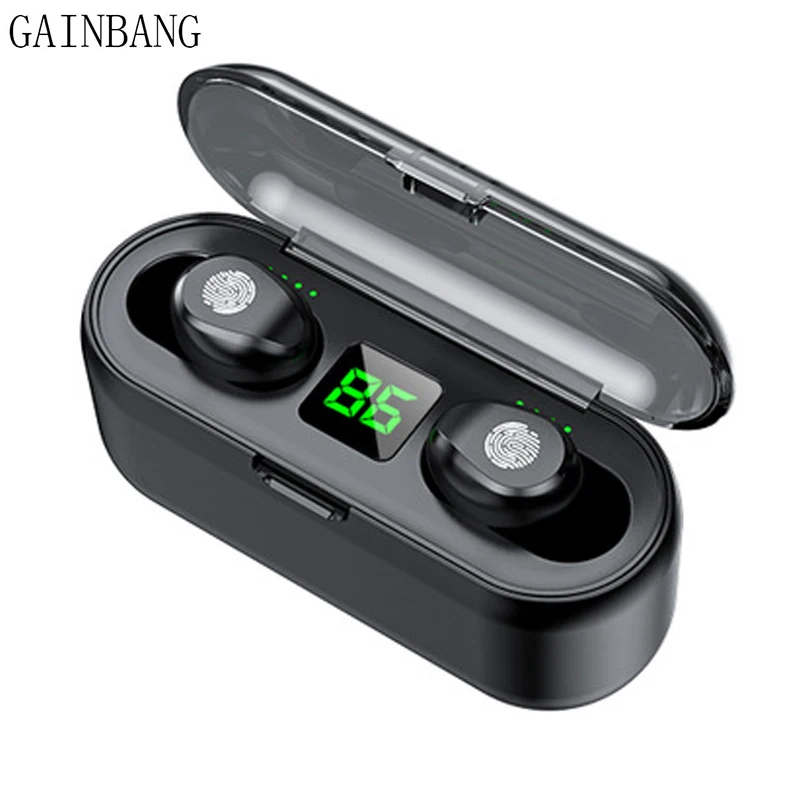 

Беспроводные Bluetooth-наушники GAINBANG F9, сенсорные мини-наушники, стереонаушники с шумоподавлением, спортивная водонепроницаемая гарнитура с ми...