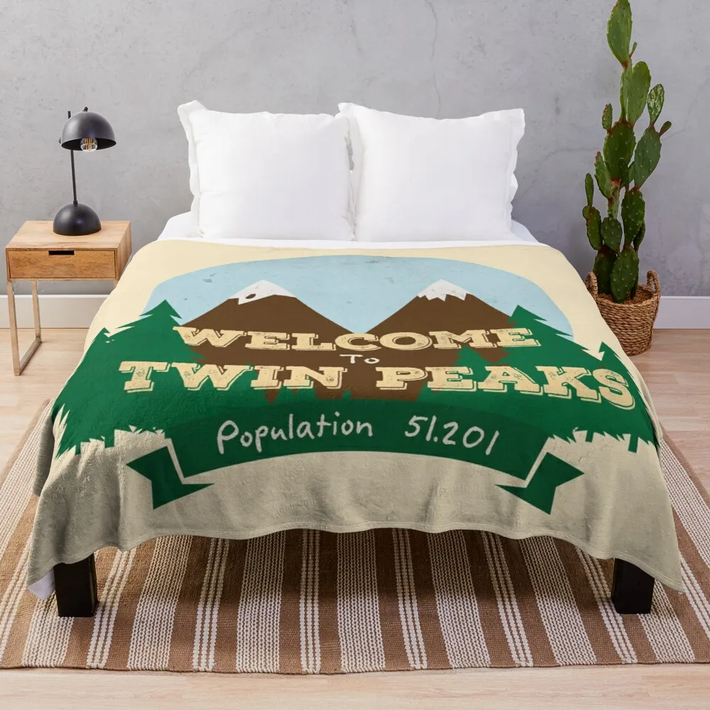 

Welcome To Twin Peaks Throw Blanket Soft Plush Plaid