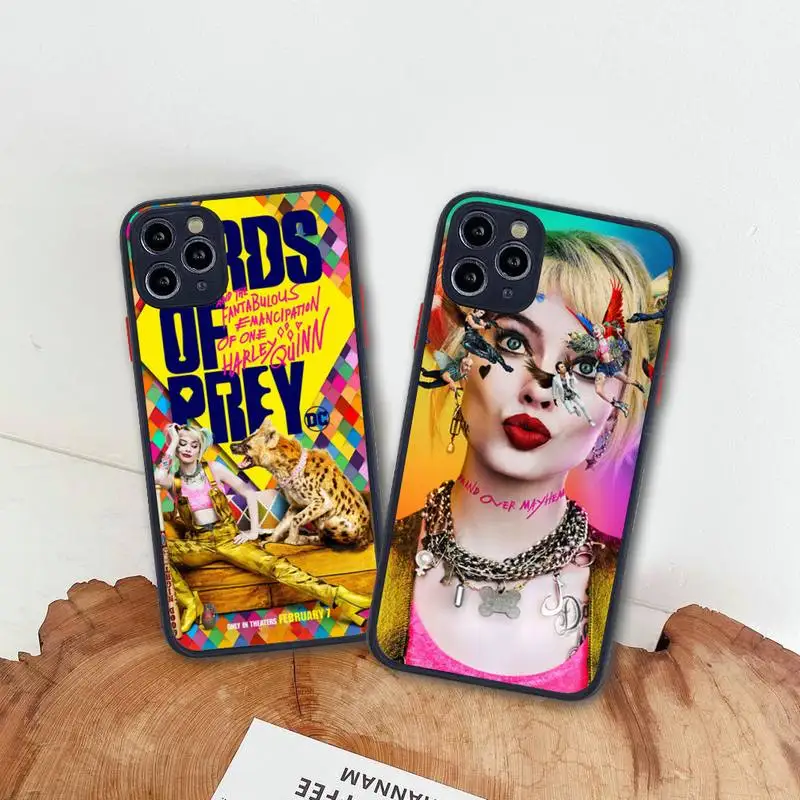 

Sexy Girl Harley Quinn Phone Case For iphone 13 12 11 Pro Max Mini XS 8 7 Plus X SE 2020 XR Matte Transparent Cover