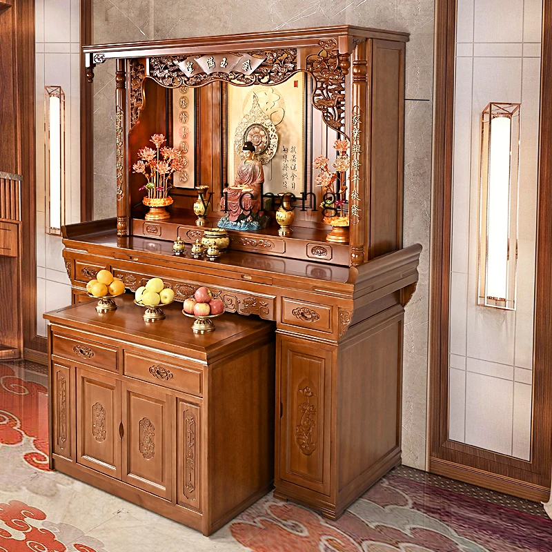 Деревянный шкаф Tqh из массива ореха Будда новый китайский для одежды домашний