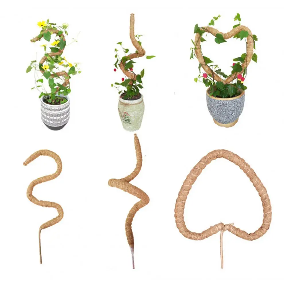 

60-120cm Plant Climbing Stick Bendable Handmade Non-shedding Firm Plant Growth DIY Moss Pole Plant Support Stake Garden Supplies