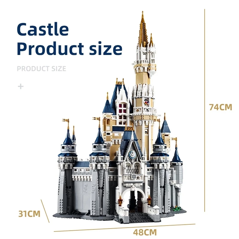 

Совместимые строительные блоки 71040 девушка модель MOC замка сборные строительные блоки игрушки рождественские подарки на день рождения 16008 ...