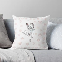 the nutcracker ballet and clara christmas throw pillow polyester decor pillow case home cushion cover 1818inch