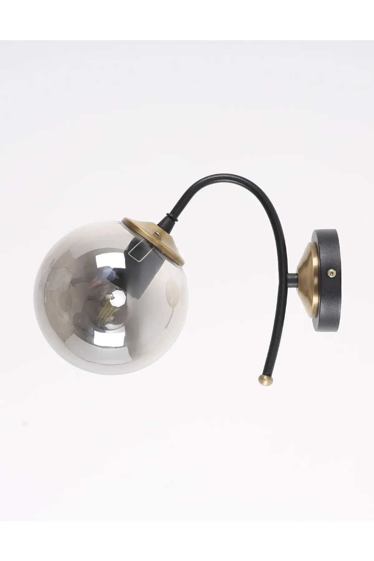 

Yoyo Black Tumbled Smoked Glass Wall Sconce