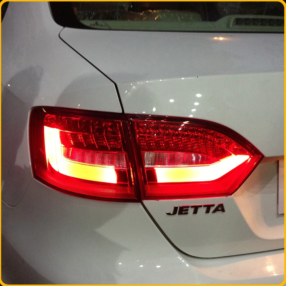 Фото Для VW Jetta MK6 Sagitar 2011-2014: Светодиодные задние фонари в сборе, Plug and Play, модифицированные задние фонари, автомобильные аксессуары и инструменты №1