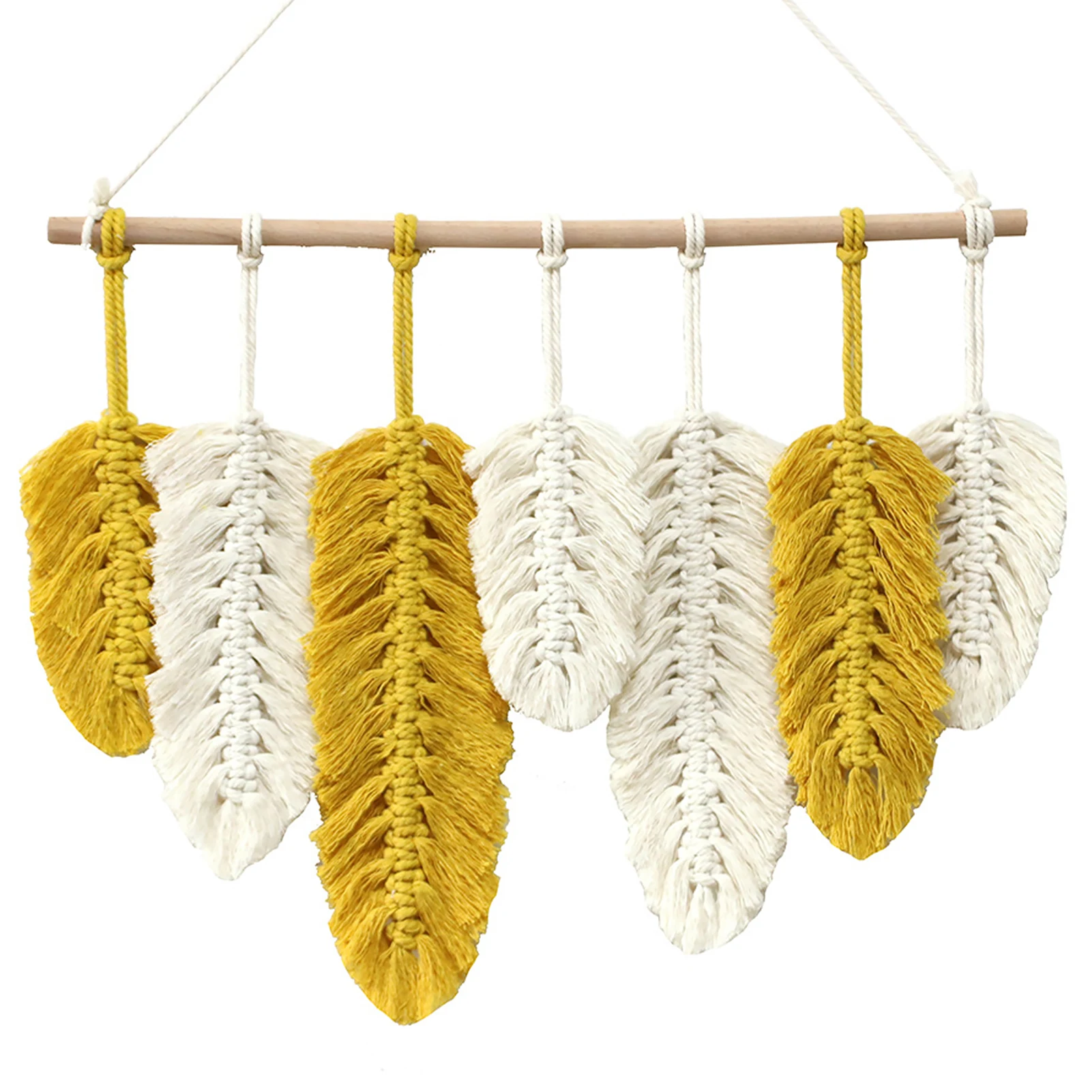 

Hand-Woven Wedding Home Decor Living Room Gift Simple Party Feather Tassels Apartment Romantic Wall Hanging Ornament Nordic