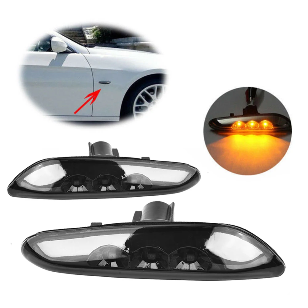 

2pcs LED Side Marker Mirror Indicator Lamp Flowing Water Turn Signal Light Amber Hot Sale For BMW E82 E88 E60 E61 E90 E91 E92