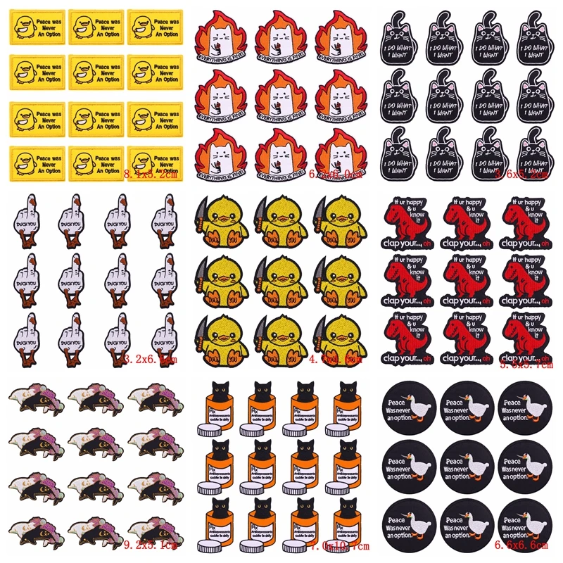 10 шт./партия термоклейкие нашивки в стиле панк с животными