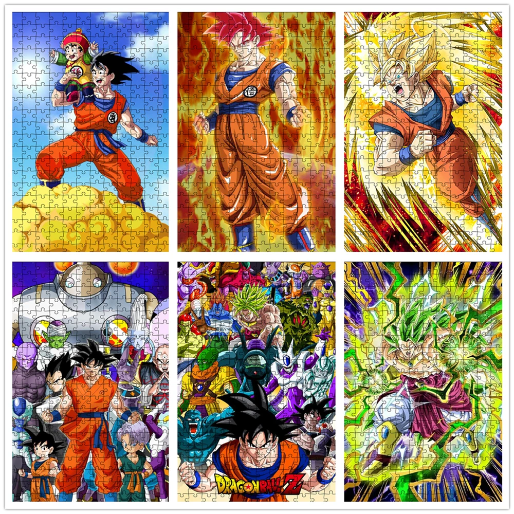 

Пазлы Dragon Ball для взрослых, 1000 штук, бумажная фотобумага, умный декомпрессионный Diy Развивающие головоломки Gift