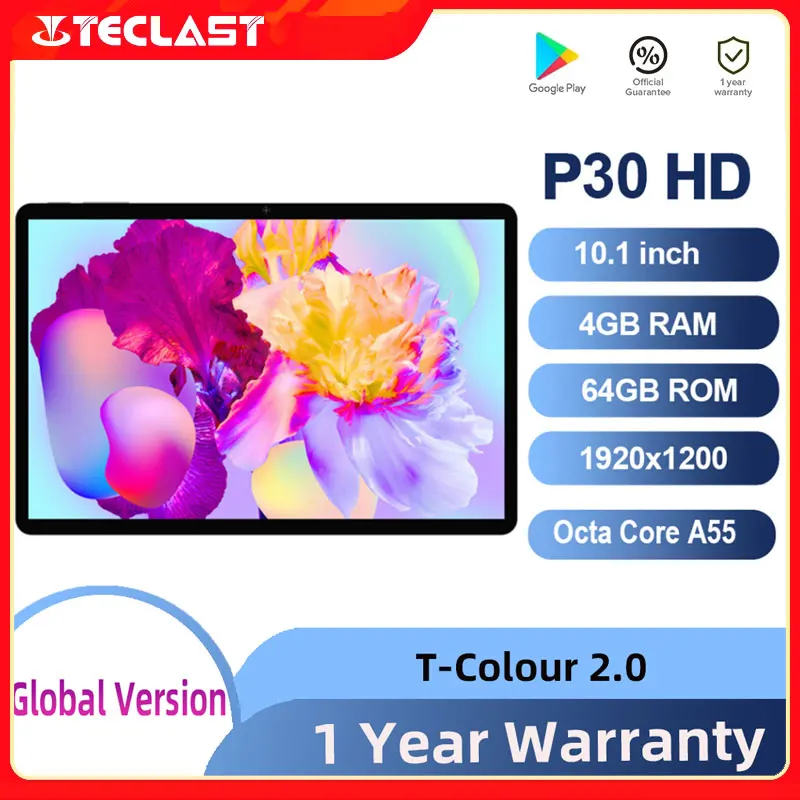 

Teclast P30HD 10.1" Android 11 Tablet 1920x1200 SC9863A Octa Core 4GB RAM 64GB ROM 4G Network AI Speed-up Tablets PC Dual Wifi