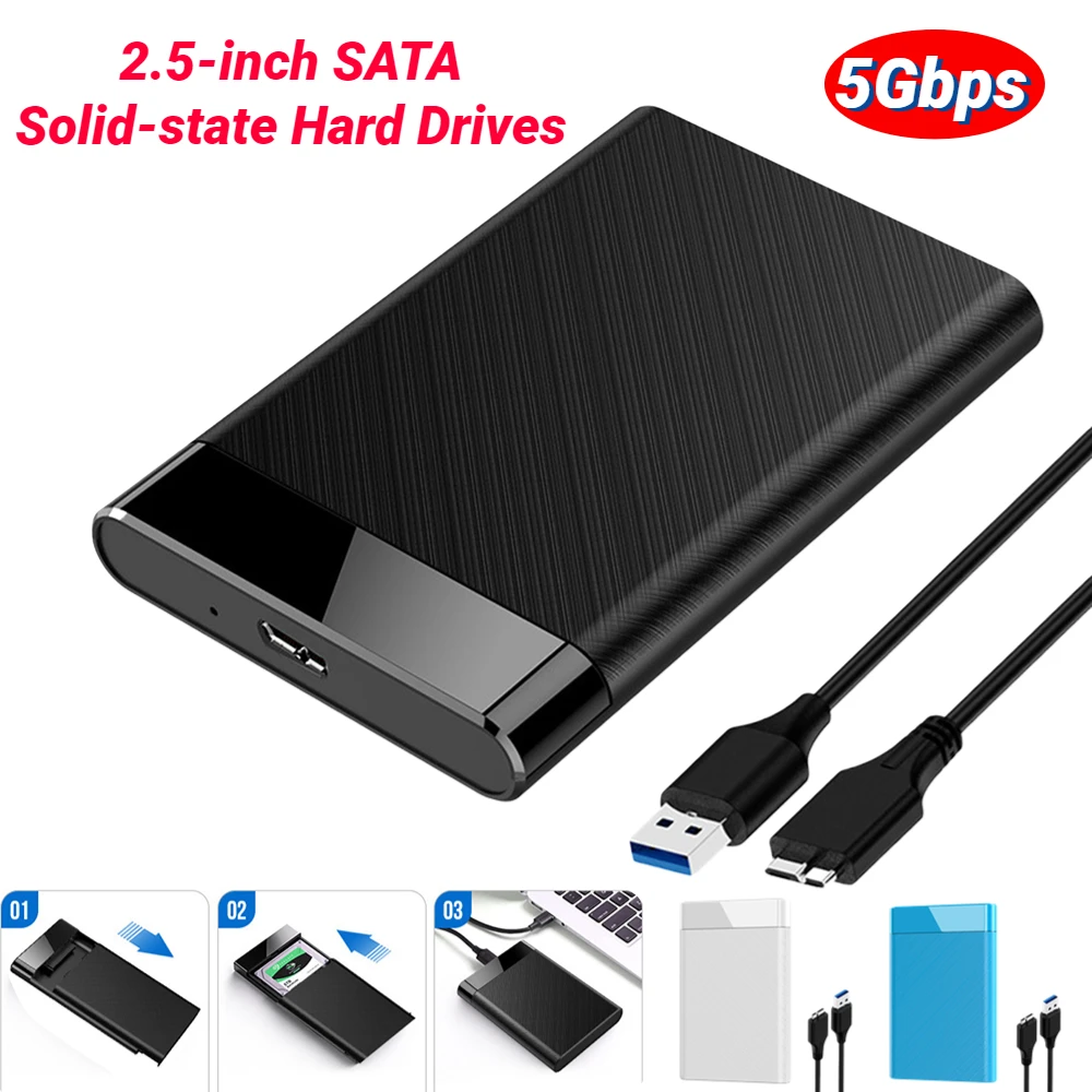 

2.5 Inch Mobile Hard Disk Box Tool Free USB 3.0 To SATA External Hard Drive HDD Enclosure Notebook Mechanical Solid State SSD