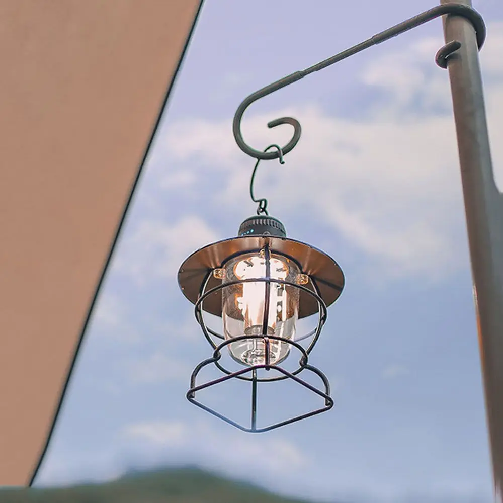 

Outdoor Pig Tail Stainless Steel Hook Portable Light Stand Hook S Type Two-way Storage Hook Tent Light Hanging