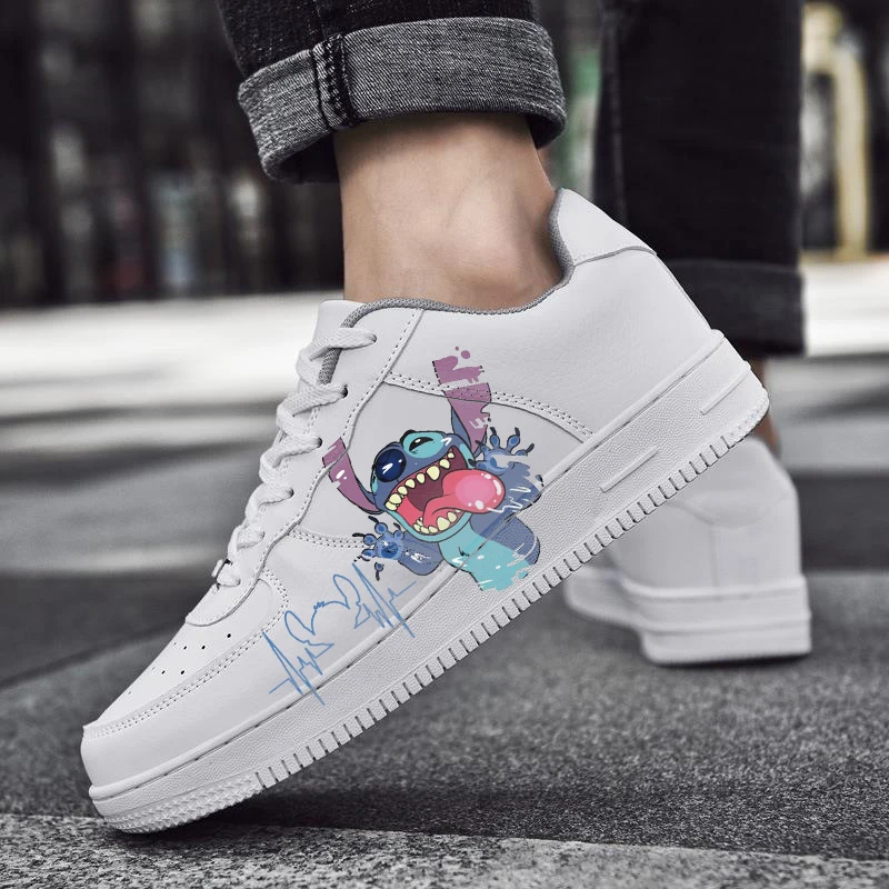 

Stitch Shoes Men Women Design personality Casual Shoes Male Platform Sneakers boys Casual Kateboarding 3D Graffiti