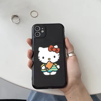 hello kitty for iphone13 black case for iphone13 promax 12 pro 11 11pro 12 12promax 13pro xr 11promax xsmax 78cartoon phone case