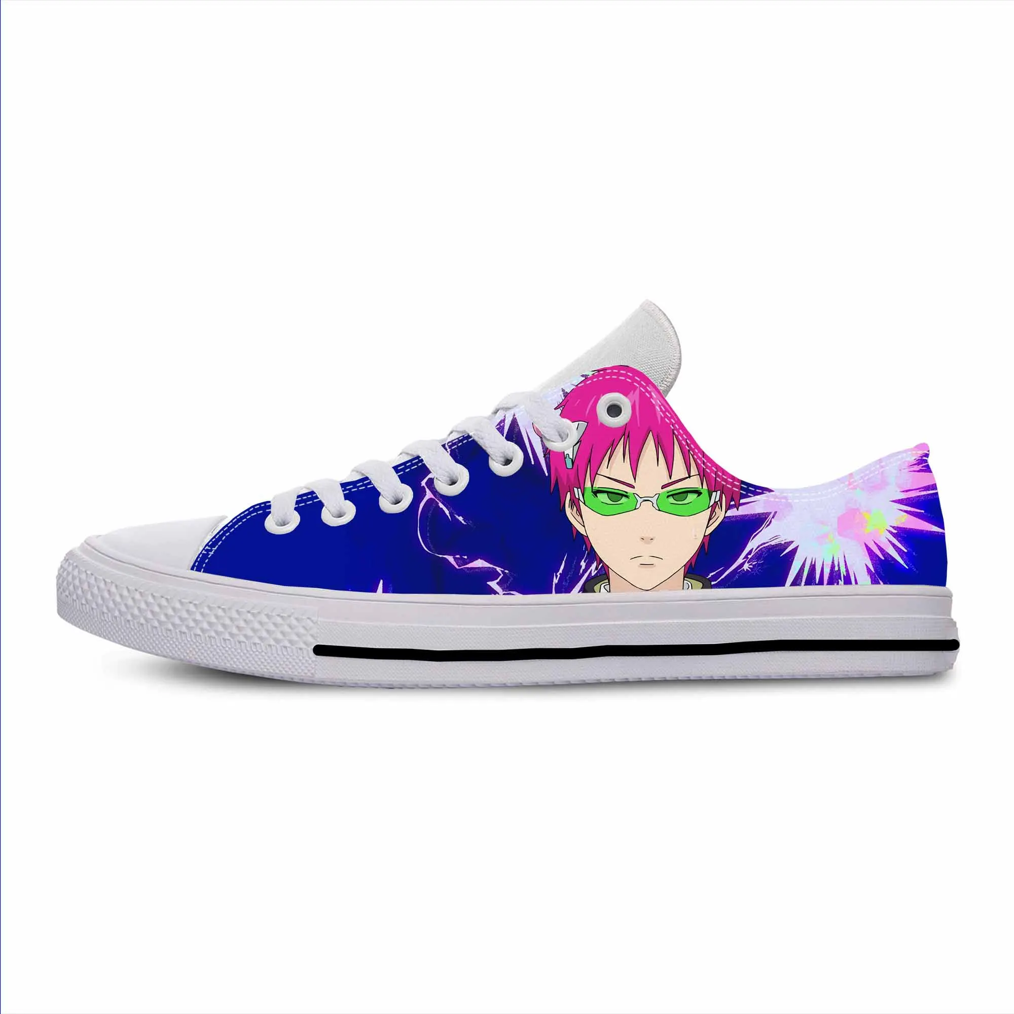 

Saiki K Kusuo Japanese Anime Cartoon Manga Funny Casual Cloth Shoes Low Top Breathable Lightweight 3D Print Men Women Sneakers