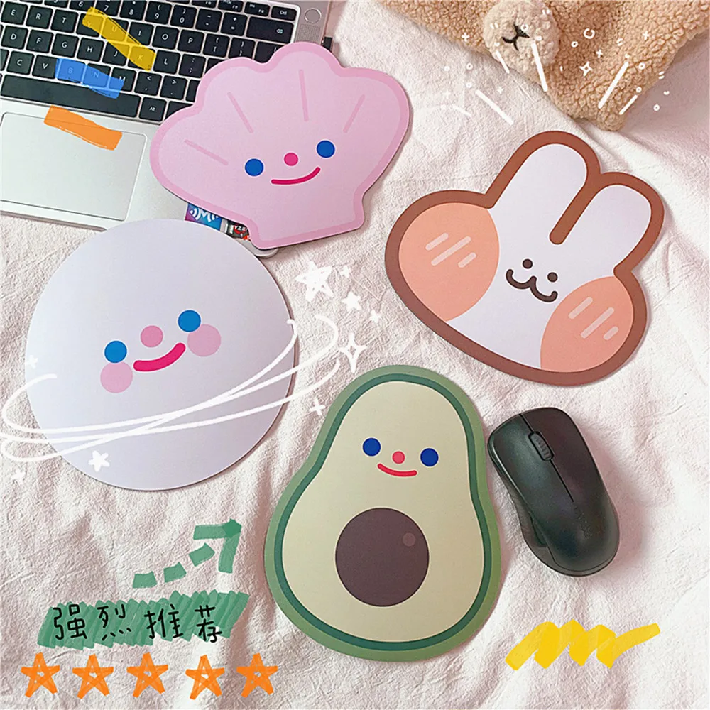 

Avocado Smiley Cloud Mouse Pad Student Portable Notebook Pad Keyboard Protection Pad Office Surface Anti-slip Mini Mouse Pad