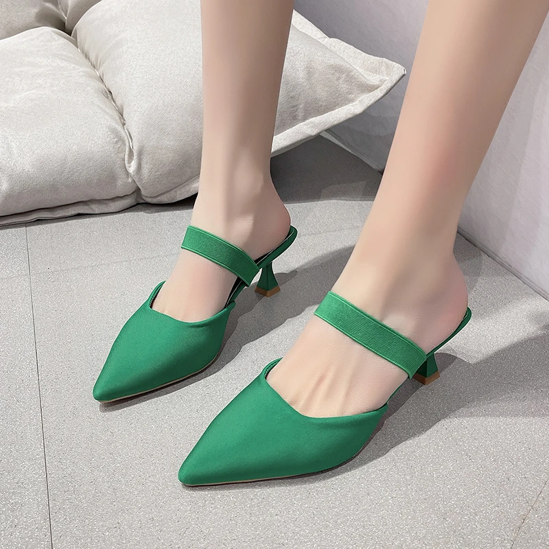 

Women Shoes on Sale 2023 High Quality Stiletto Pointy High Heel Shoes Women's Slippers Summer Slides Sexy Party Ladies Sandals