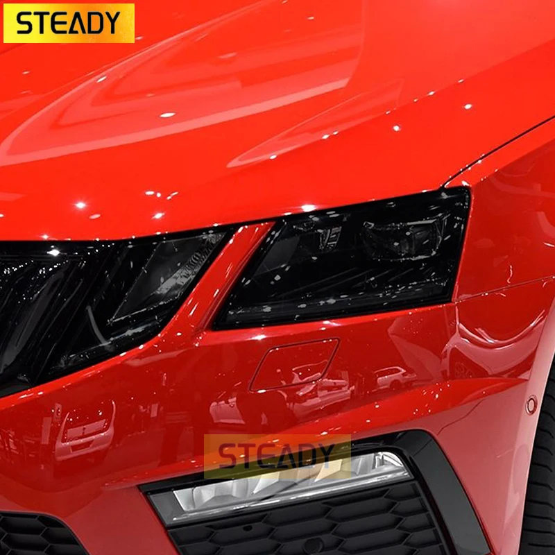 

Car Headlight Protective Film Headlamp Restoration Transparent Black TPU Sticker For Skoda Octavia 2017 2018 2019 Accessories