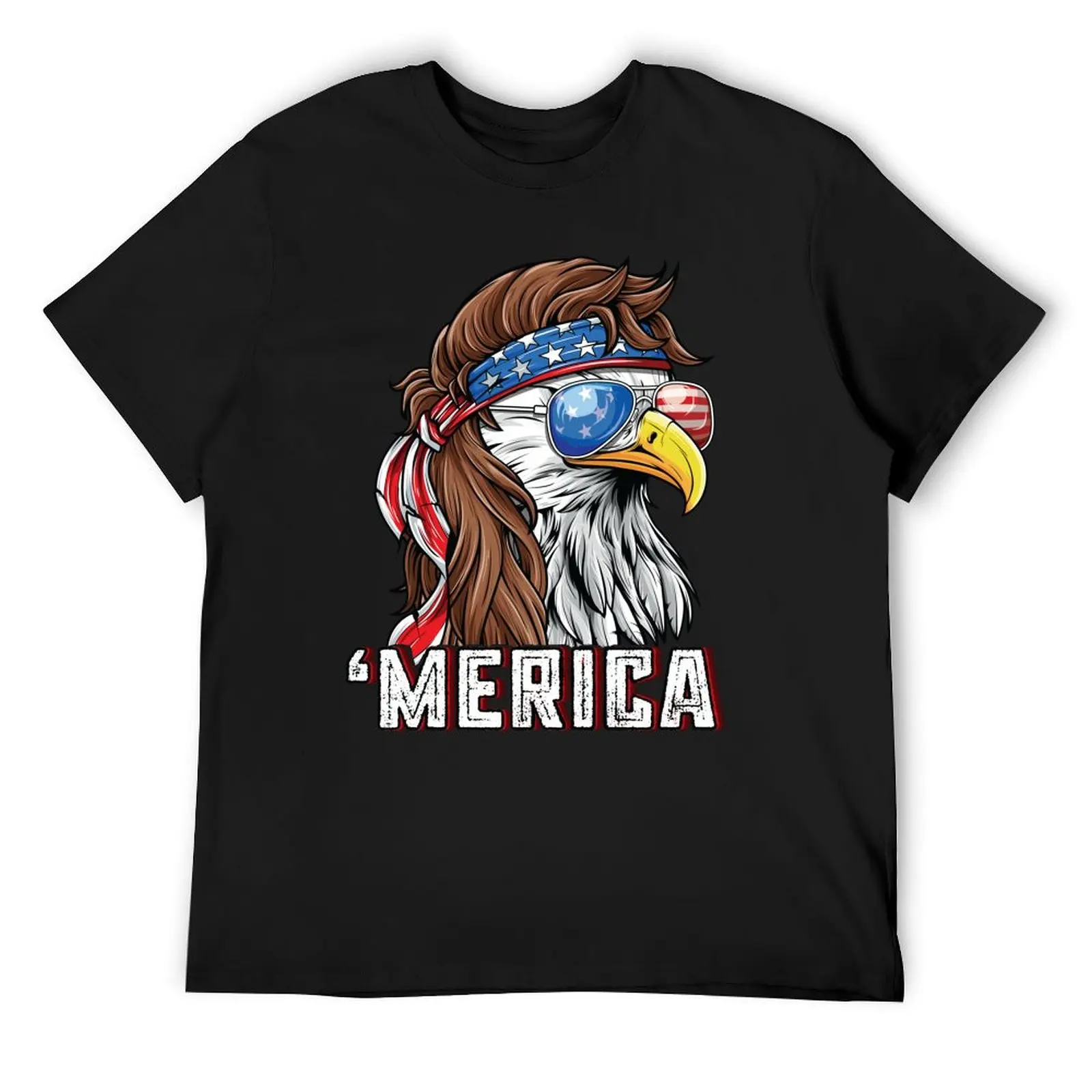 Патриотическая футболка с белоголовым орлом Merica и флагом США на 4 июля