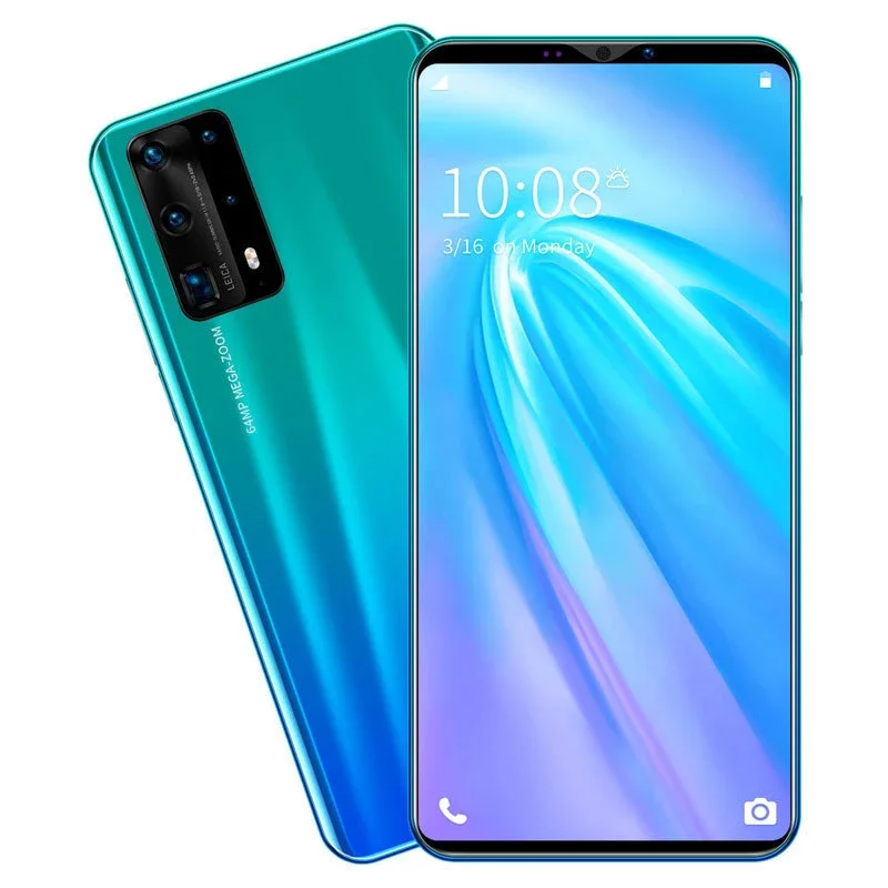 

5-дюймовый двухъядерный смартфон P40 Pro, экран 512M + 4G, смартфон Android, 3D стеклянная задняя крышка