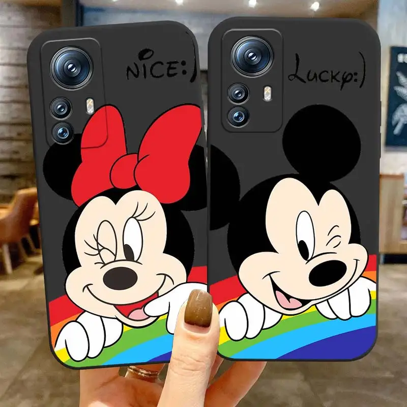 

Love Mickey Minnie Couple Phone Case For Xiaomi Mi 13 12T 12S 12X 12 11 11T 11i 10T 10 9 8 Pro Lite Ultra 5G Black Cover