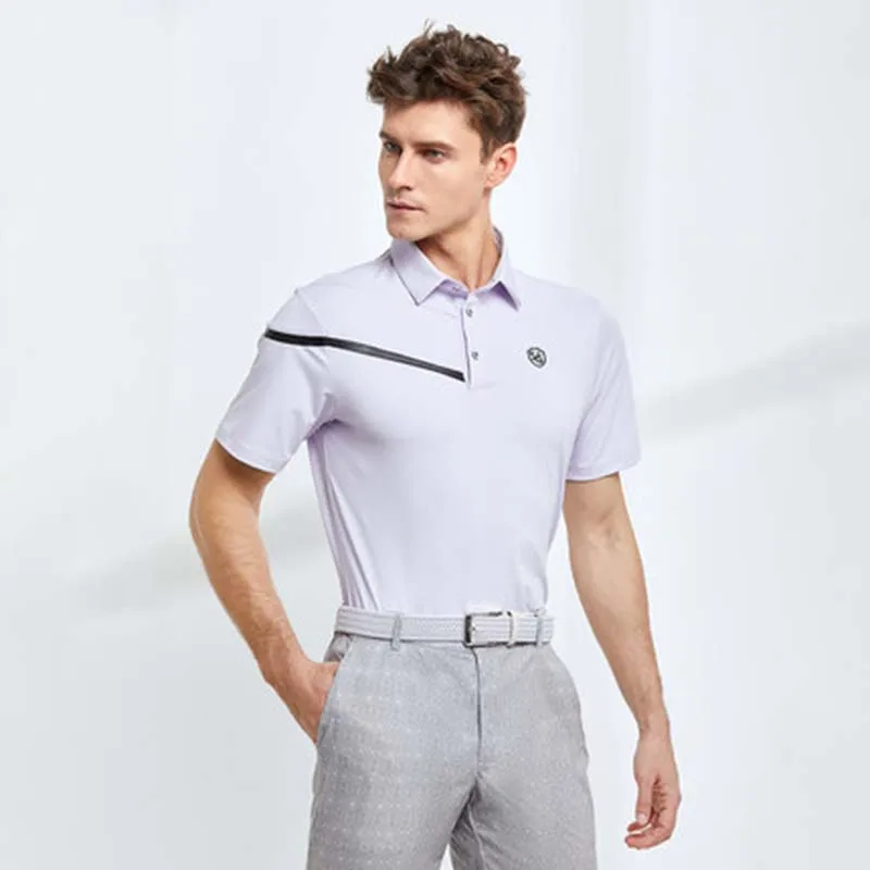2023 Golf Short-sleeved Men's T-shirt Polo Shirt Stretch Breathable Slim Casual Men's Outdoor Sportswear Quick-drying Men's Top