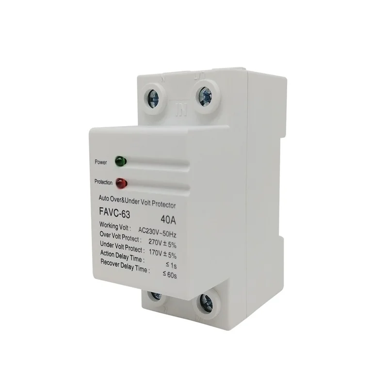 

Surge Protectors ​Undervoltage 35L*70W*77Hmm 35mm DIN Rail 40A 230V DIN Rail