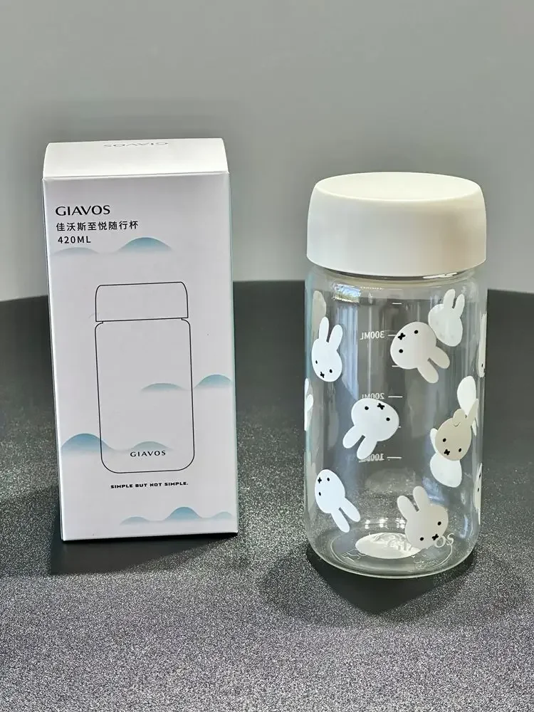 Kawaii Miffy прямая чашка для напитков с милым узором 420 мл детская пластиковая воды