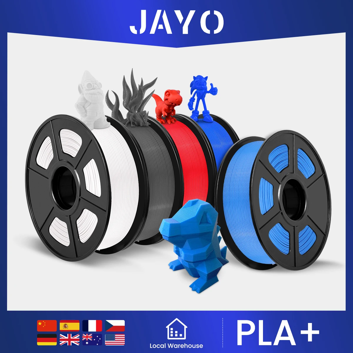 JAYO PLA PLUS PETG WOOD ABS TPU PLA 5Rolls 3D Printing Filament 1.75MM 3D FDM Printer Consumables DIY Gift Plastic Fast Shipping
