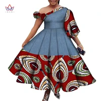 brw new summer women dress casual party printed dashiki womens african dress irregular private customized dresses wy2582