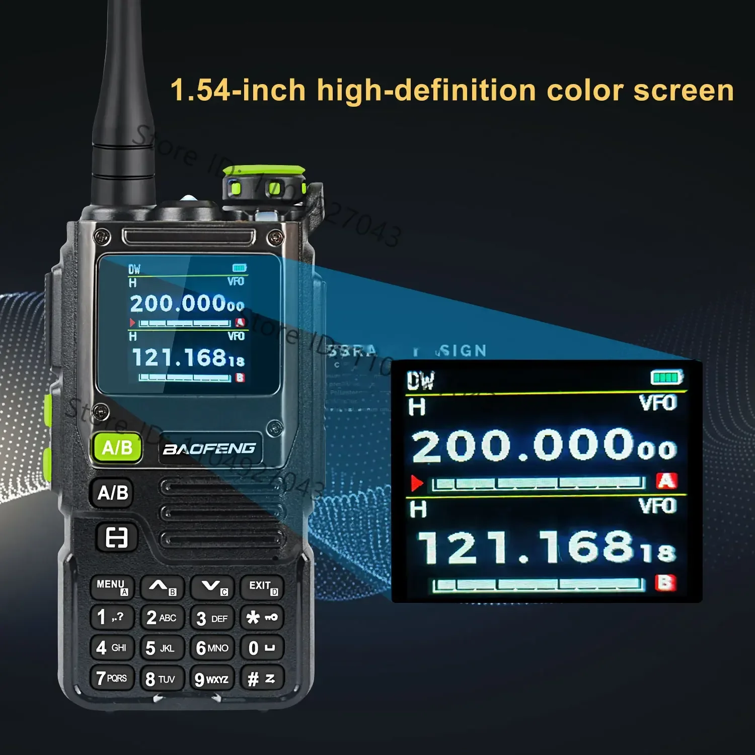 Фото Baofeng K61 PRO K61pro 65-600 МГц Многодиапазонный 640-канальный скремблер Двойные часы Частота для любителей FM VOX Рация №3