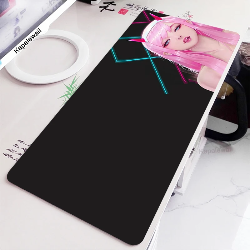 

Черный большой коврик для мыши Zero two 800x300x3 мм в стиле аниме, игровой коврик для ноутбука, игрового компьютера, настольного компьютера, клавиа...