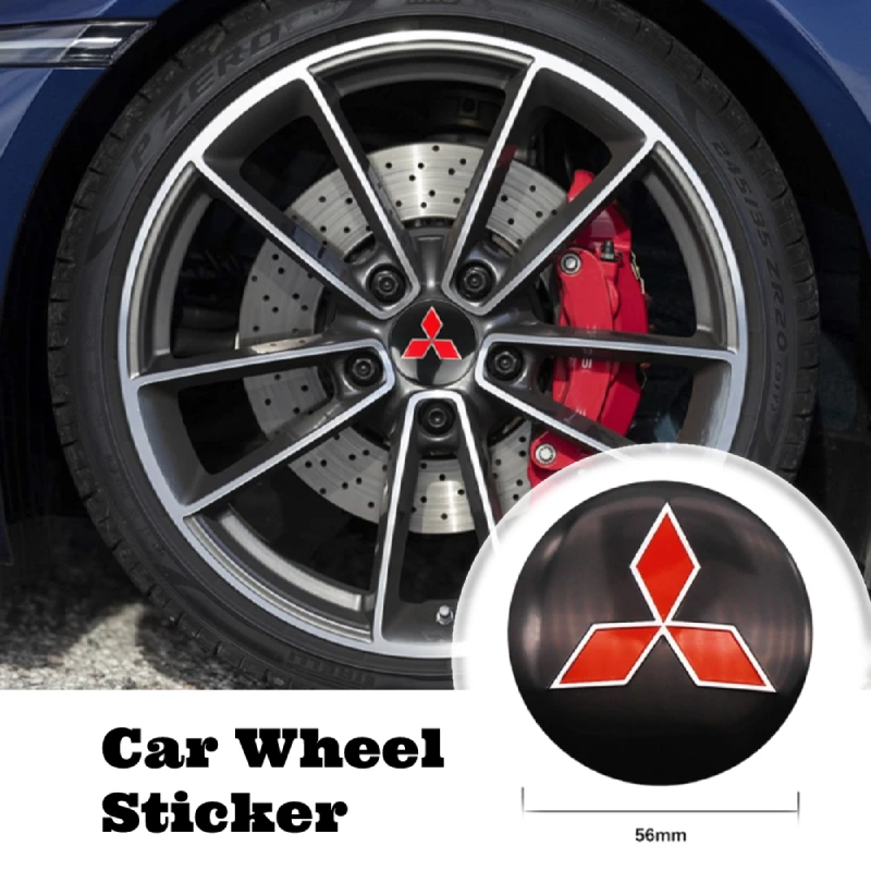 

4 шт. колпачки для центральной ступицы колеса автомобиля, 3D декоративная эмблема, значок-наклейки для Mitsubishi Asx Lancer Pajero 4 Outlander 3 Xl L200