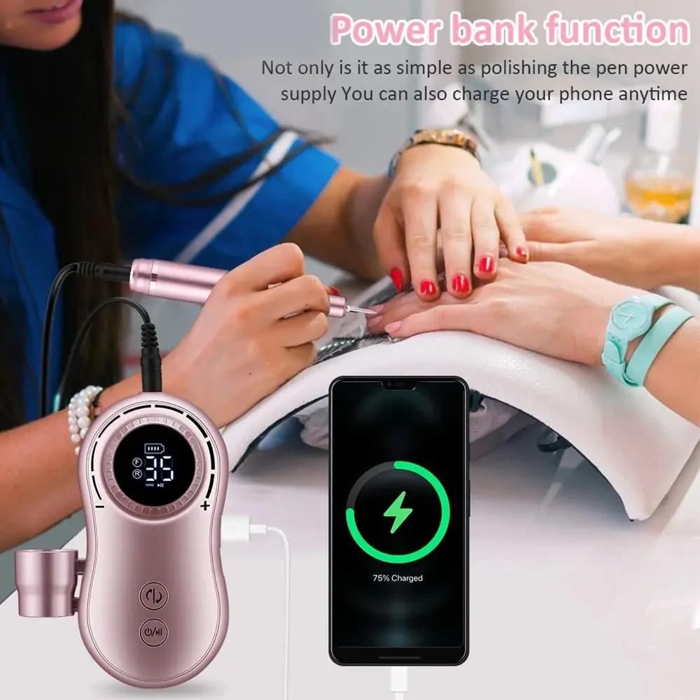 

Rechargeable Milling Machine Tools Pedicure Manicure Nail Master Toenails Machine Nail Polisher Nail Drill Machine