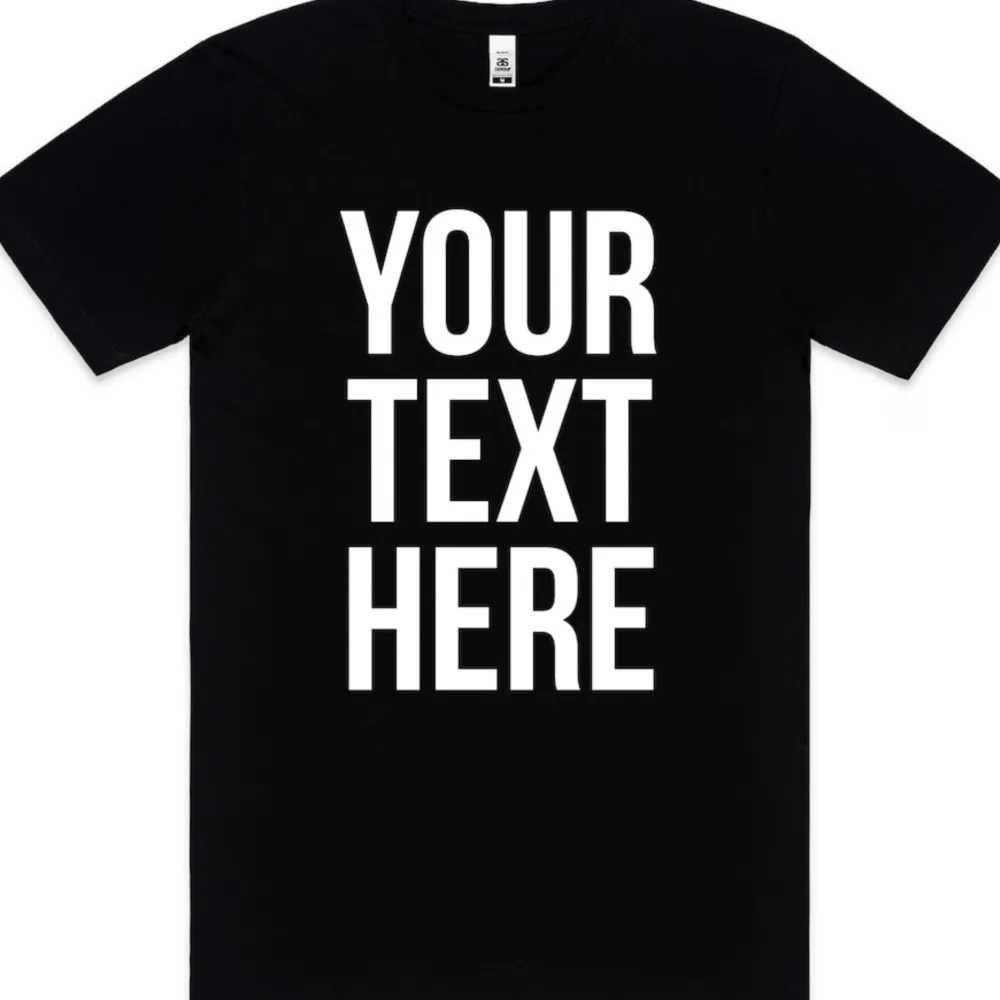 

Your Text Here Men's T-shirt Custom Design Your Own T-shirt Premium Cotton Casual Short Sleeve Tees&Tops