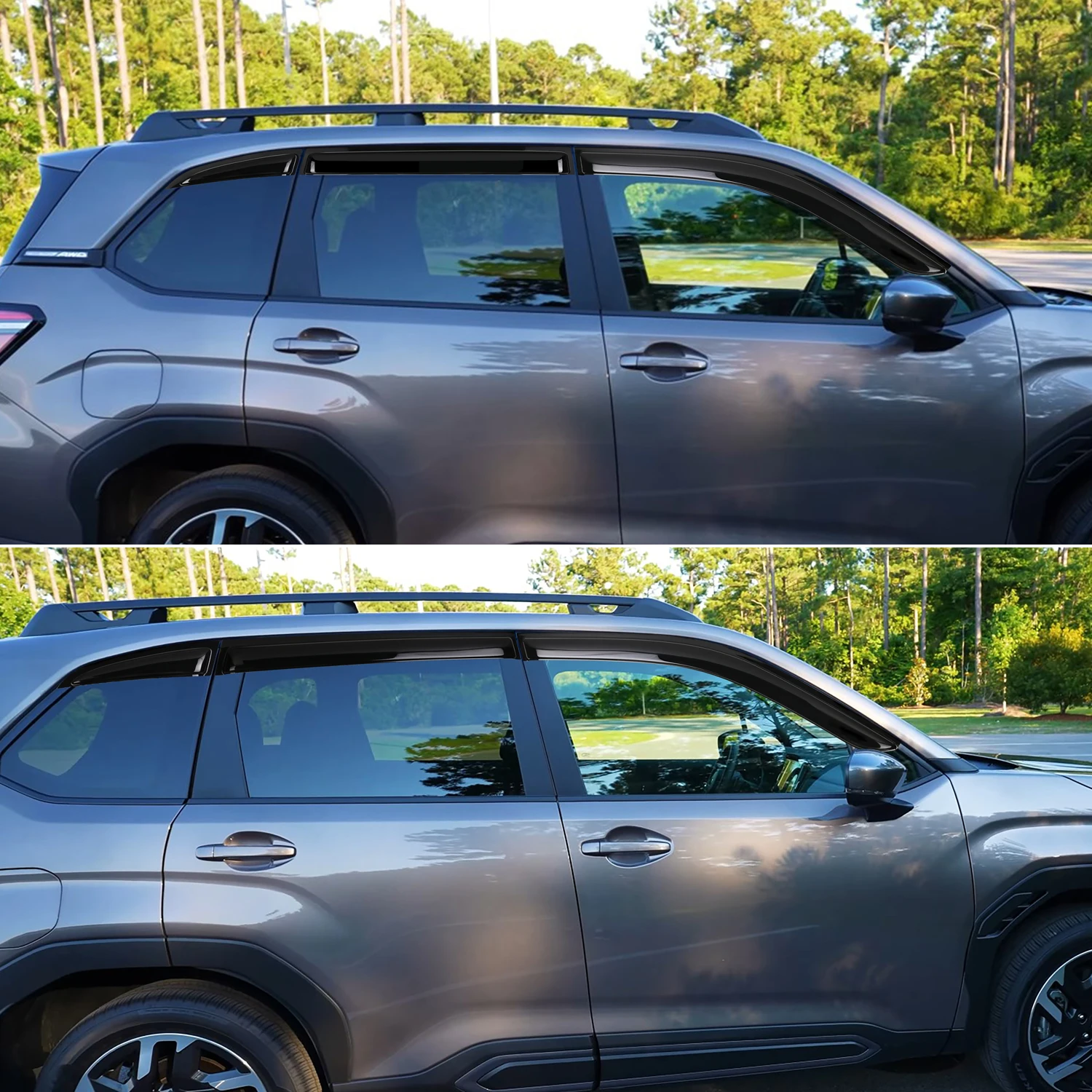

Для Subaru Forester 2025 автомобильные внешние оконные козырьки от дождя и солнца, дефлектор, защитный козырек, аксессуары для ПК, 6 шт.