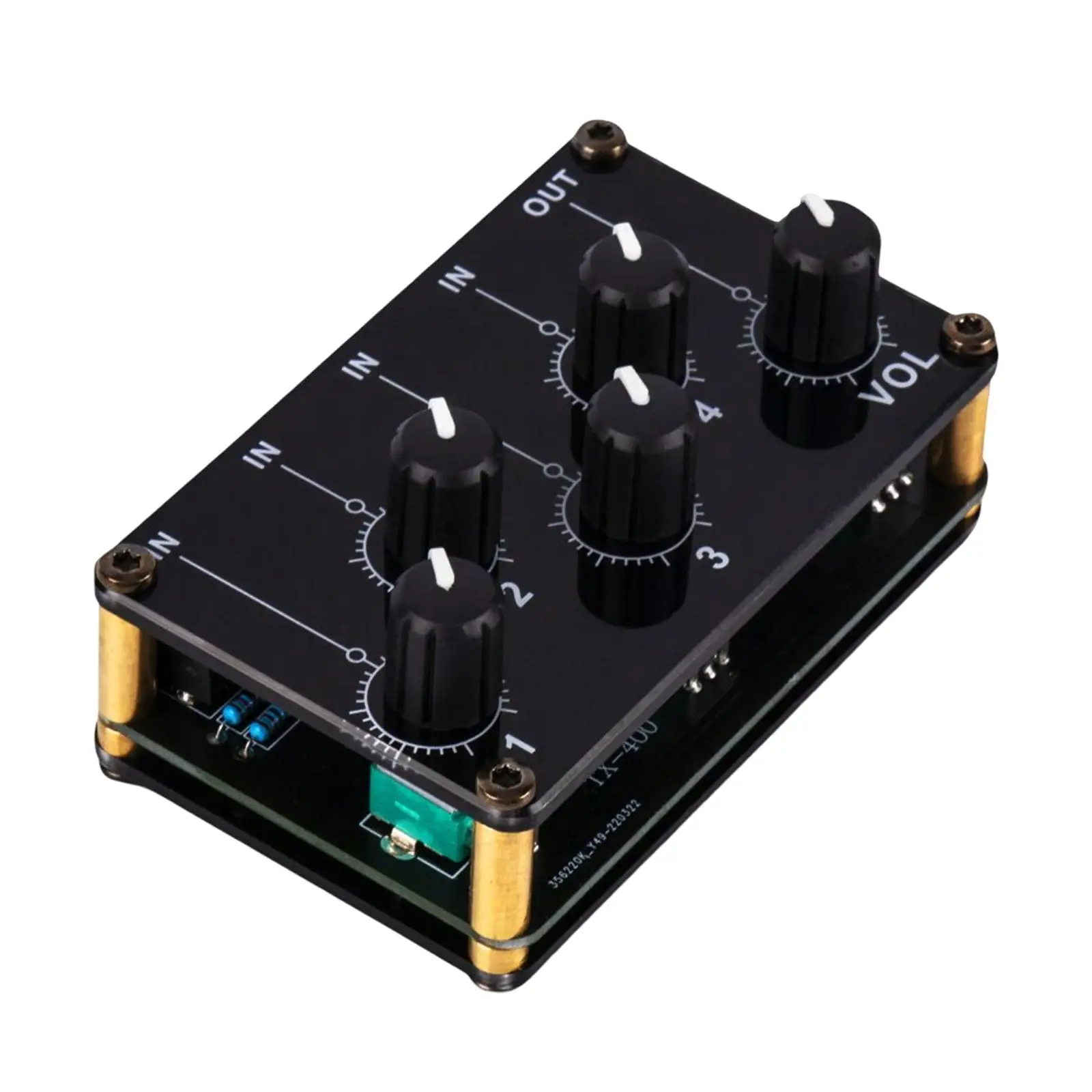 Мини-стерео 4-канальный линейный микшер портативный аудиомикшер компактный для