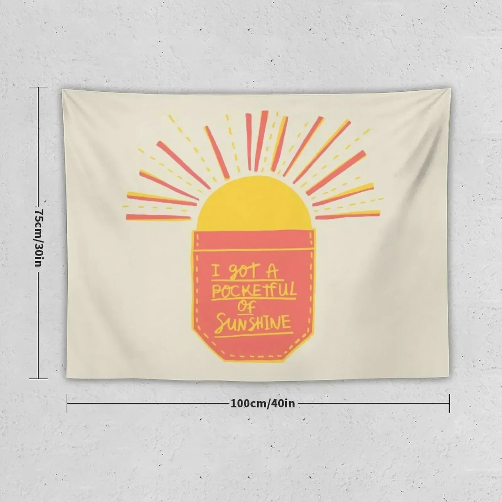 Карманный солнечный гобелен милый декор эстетика для комнаты