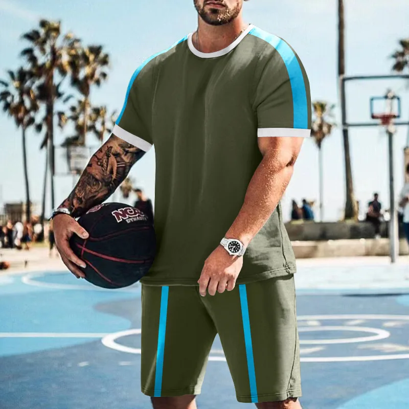 2023 Summer Streetwear Men Set Tracksuit For Man Outfit Oversized Clothes 3d Printed T shirt Shorts Sportswear Mens Fashion Suit