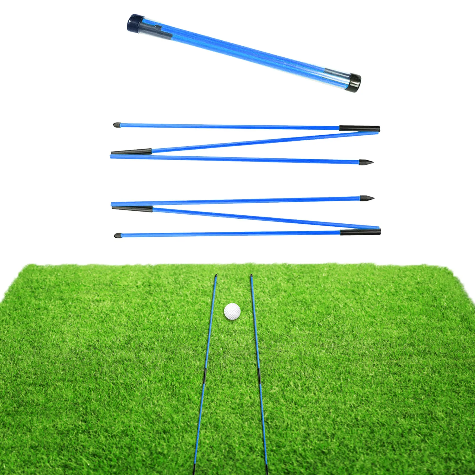 

Golf Alignment Sticks Collapsible Golf Practice Rods Golf Alignment Rods 2 Pack For Aiming Putting Full Swing Trainer Posture
