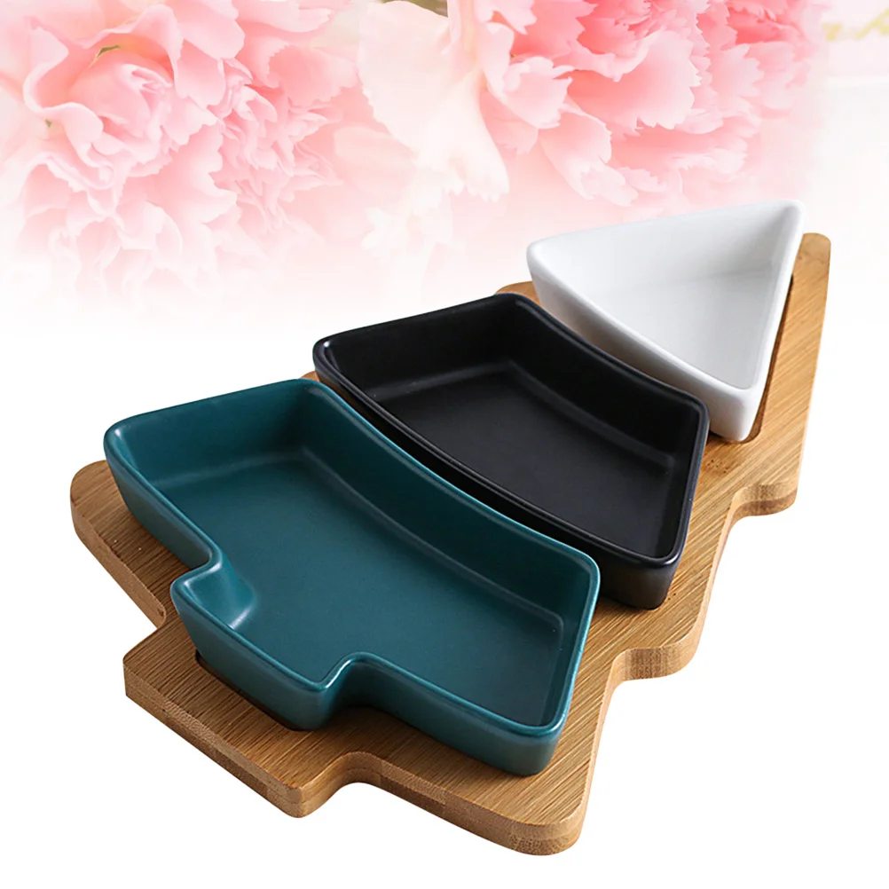 

1 Pc Dish Tray Ceramic Cookie Fruit Tray Snack Platter with Base Stand for Party Decor