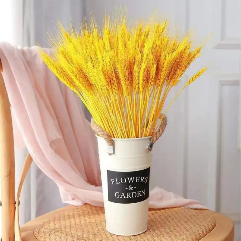 

50 Pcs Natural Wheat Ear Flower Dried Flowers For Wedding Party Small Flowers For Crafts Home Decor Items With Mother's Day Gif