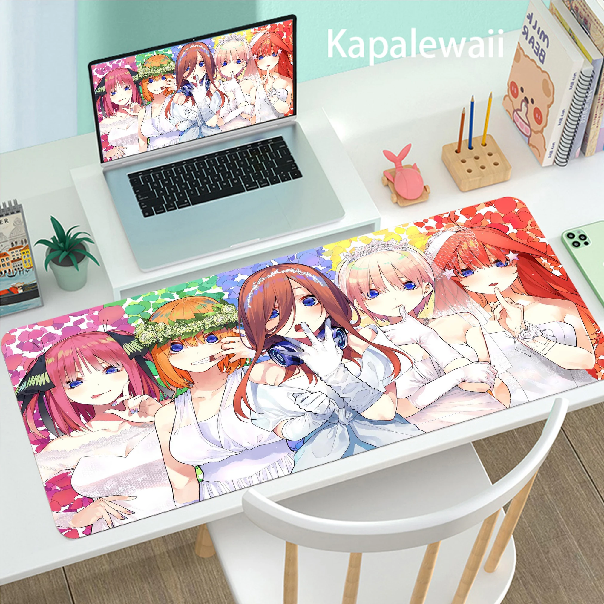 

The Quintessential Quintuplets Anime Mouse Pad Gaming Mause Mat Gamer Desk Accessories Pad Table Large Mousepad Mat Pc Deskpad