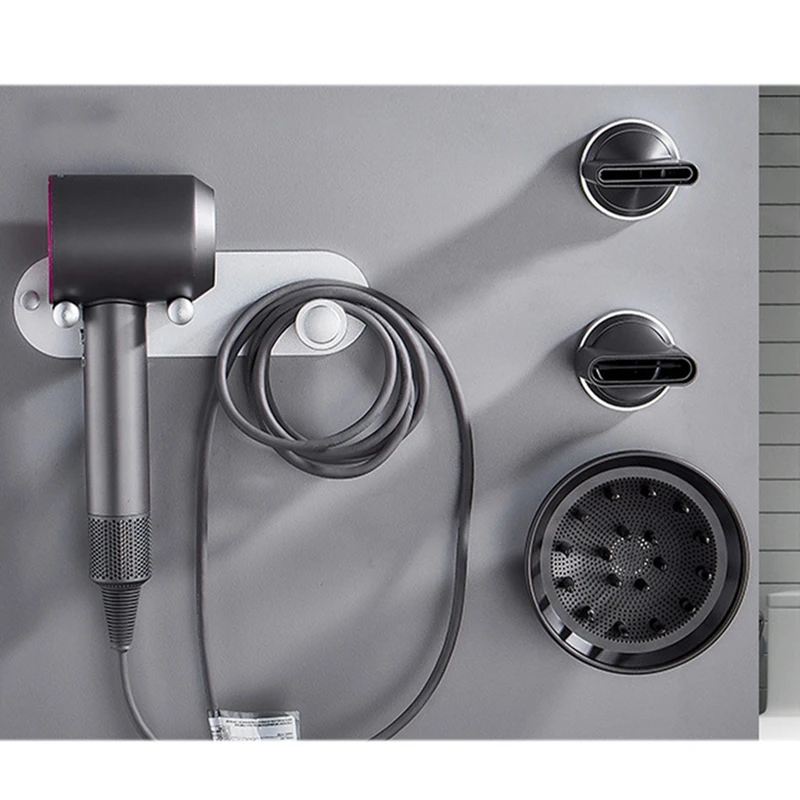 

Настенный держатель для сушилки Dyson Supersonic, самоклеящаяся настенная Вилка питания, диффузор и сопла, Органайзер