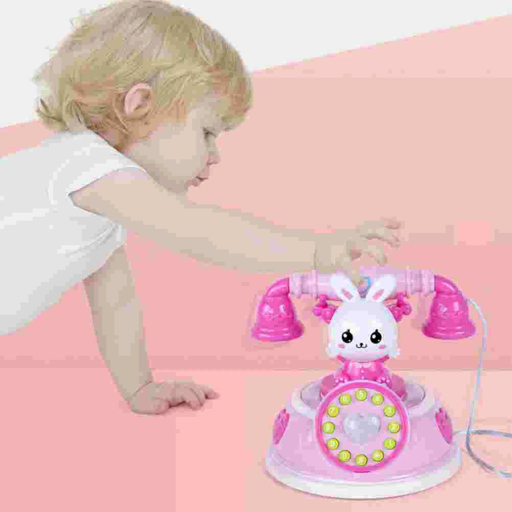 

Baby Musical Toys Simulated Telephone Children Playhouse Plaything Simulation Home Appliance Cell Interactive Cartoon