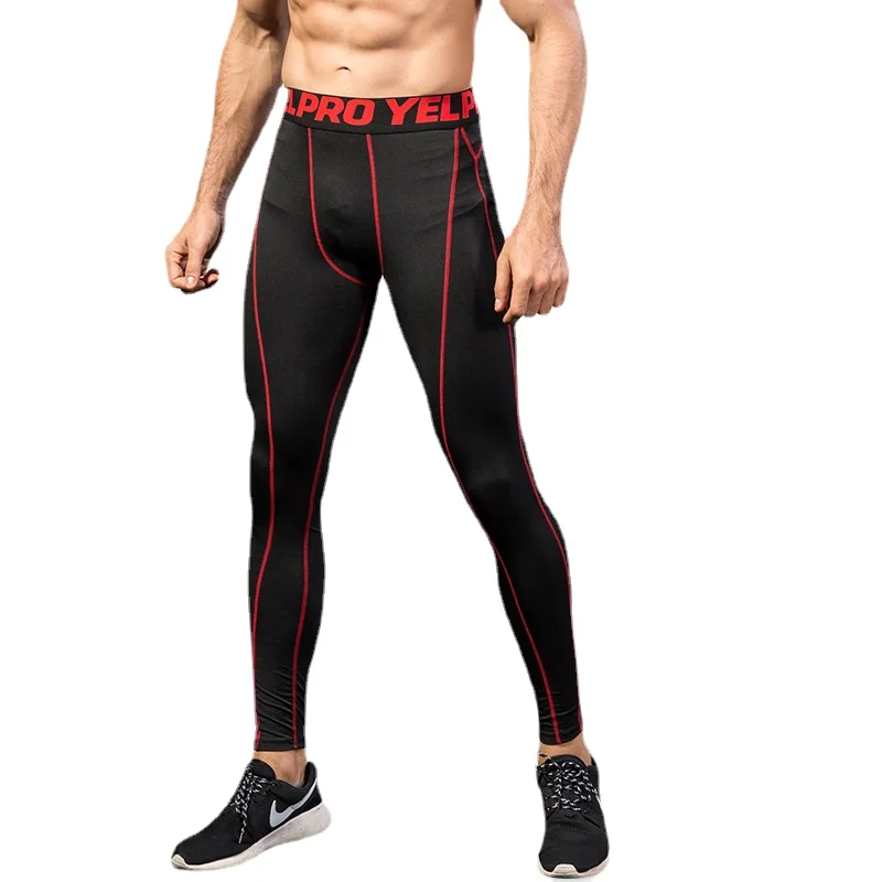 Spring and Autumn Men's Sports Pants Fitness Running Training Pants Breathable Quick-drying Stretch Tights Sweatpants Men
