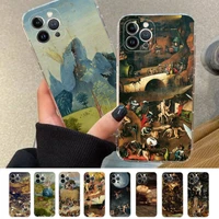 hieronymus bosch phone case silicone soft for iphone 14 13 12 11 pro mini xs max 8 7 6 plus x xs xr cover