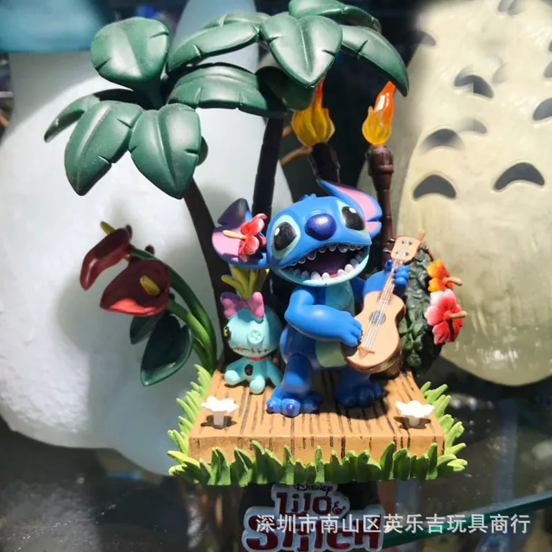 

Lilo & Stitch Gk Model Figure Disney Stitch Summer Beach Ornament Figure Doll Room Decor Children Birthday Gifts Toys