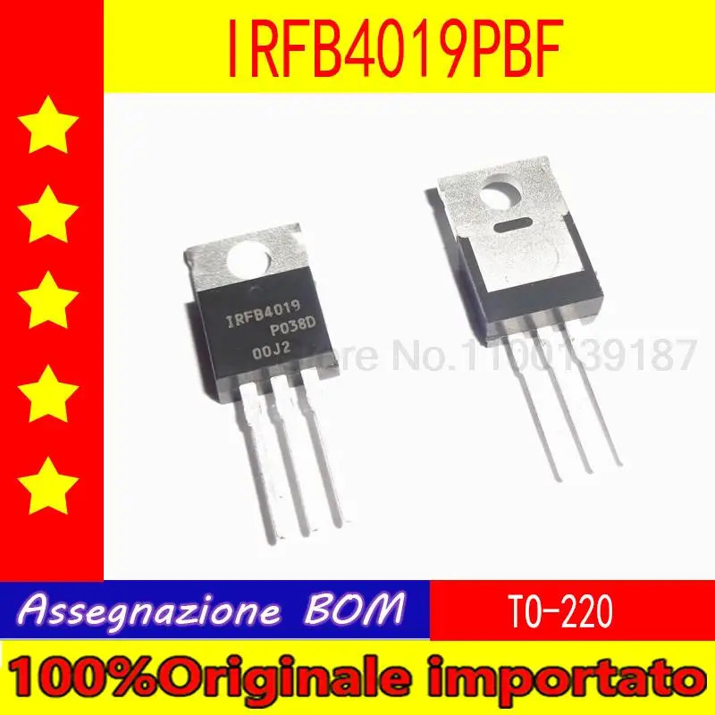 

10 шт./лот IRFB4019PBF IRFB4019 TO-220 N Channel MOS Field Effect 17A 150V